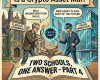 Illustration reading “Is a Crypto Asset Mal?” with “Classical Economics,” “Digital Innovation,” “MAL! Unsubstantiated Value,” “New Asset Class! Part of the Future,” “Crypto Asset,” and “Two Schools, One Answer – Part 4.”